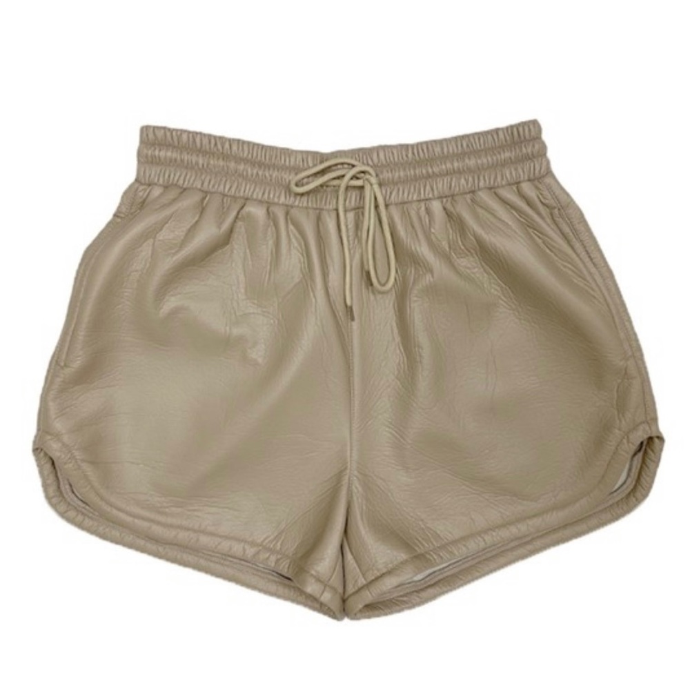 Stylish High Waist Tan Women's Shorts